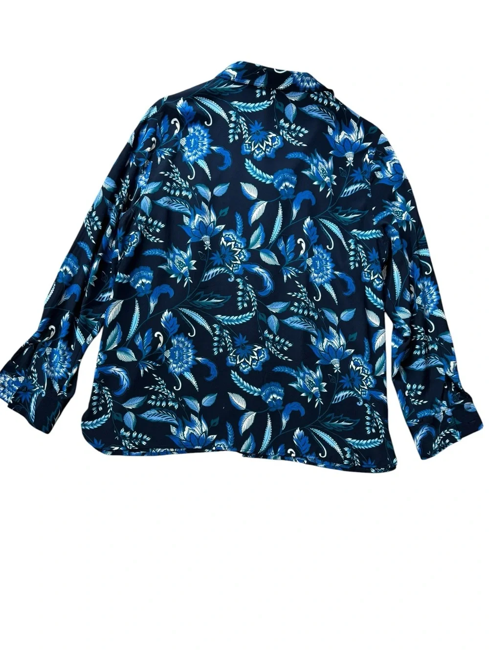 PURE Collection Washed Silk Relaxed Shirt size 14/16